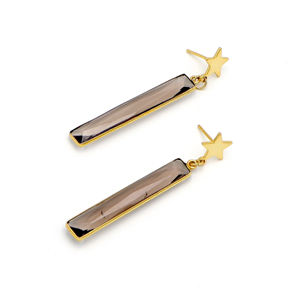 Pendientes colgantes de latón de moda DUA, joyería de boda hecha a mano chapada en oro de 18 quilates para mujer - Product Image 3