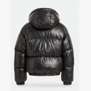 Chaqueta de Invierno Acolchada para Hombre, Nueva Colección 2026, Negra, de Poliéster, con Capucha, Cuello Alto - Product Image 2