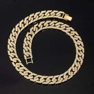 Iced Out moissanite hip hop Moda Diamante Redondo Corte brillante Cadena de eslabones cubanos para hombres Plata de Ley 925 - Product Image 3