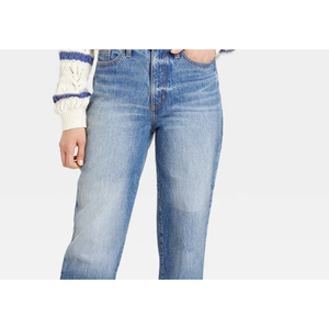 Jeans Vintage a Vita Super Alta da Donna, Modello Universale, Lavaggio Medio, Taglia 10 - Denim Lavabile, Skinny, a Sigaretta, Boot Cut - Product Image 2