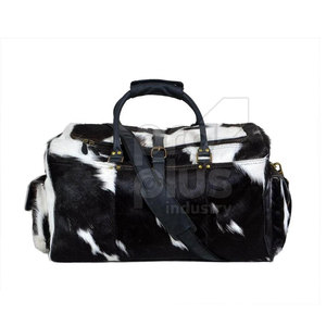 Soft Cowhide Leather <b>Large</b> <b>Duffel</b> <b>Bag</b> for Travel Handcrafted Cowhide Leather Mens Travel <b>Duffel</b> <b>Bag</b> - Product Image 4