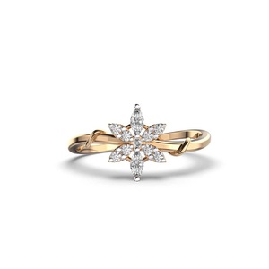 14K oro amarillo sólido banda de compromiso laboratorio creado VS1 claridad F Color diamante chapado en oro joyería para ella para hacer regalo - Product Image 1