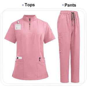 Ensemble d'uniformes d'infirmière pour femmes Medical Beauty SPA & Dental Scrubs Robe chirurgicale Top avec pantalon-Uniformes hospitaliers en gros - Product Image 5