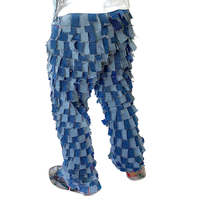 Fabricants de jeans sur mesure, jeans évasés à patchs pour hommes