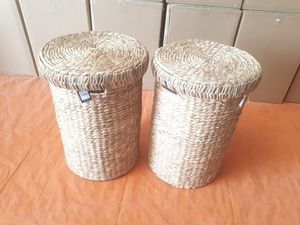 Panier de plateau en jacinthe d'eau tissé à la main élégant et écologique de taille personnalisée pour un usage quotidien avec charme rustique Blue Lotus Farm - Product Image 4