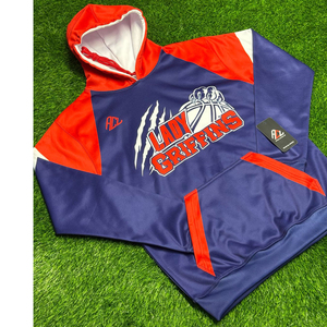 เสื้อฮู้ดผ้าโพลีเอสเตอร์สำหรับผู้ชายเสื้อฮู้ดพิมพ์ลายแบบระเหิดชื่อทีมออกแบบได้ตามต้องการ - Product Image 6