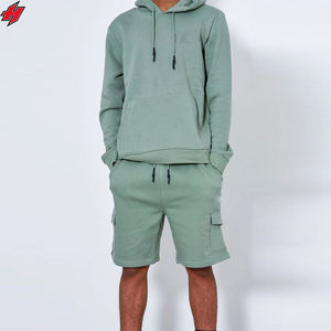 Streetwear Vintage 3D Puff Print Hoodie Drawstring <b>Shorts</b> Tracksuit Oversized 2 Piece <b>Zip</b> up Hoodie <b>Short</b> Set Tracksuit - Product Image 1