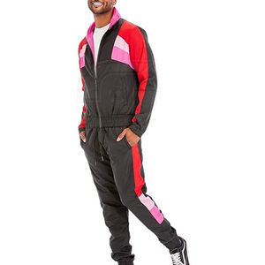 Ensemble survêtement court à capuche personnalisé OEM, 2 pièces, fermeture à cordon, léger, en nylon, pour homme - Product Image 3