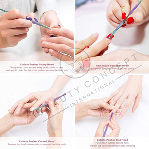 Pousse-ongles à cuticules en acier inoxydable pour enlever les peaux sèches sur mesure par Beauty Concept Eco-Friendly - Product Image 3