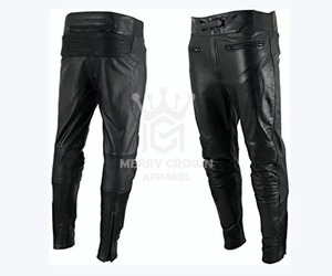 Best Quality Men's Genuine Leather Canvas Straight Pants-Lightweight Eco-Friendly Waterproof Breathable High Street Style - Product Image 6