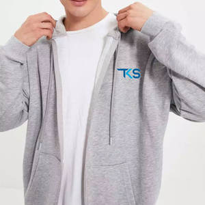 Logo personnalisé pour hommes, sweats à capuche à fermeture éclair surdimensionnés avec double couture et tissu doux, sweats à capuche à fermeture éclair surdimensionnés pour hommes à la mode - Product Image 1