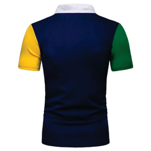 เสื้อกอล์ฟผู้ชายผ้าโพลีเอสเตอร์/คอตตอน ระบายอากาศ แห้งเร็ว สำหรับฤดูร้อน สีพื้น คุณภาพสูง ไซส์ใหญ่ แขนสั้น รับสั่งทำ - Product Image 2