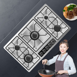 Piano Cottura a <span class=keywords><strong>Gas</strong></span> a 5 Fuochi in Offerta, Fornello da Cucina Intelligente con Supporto in Ghisa, Superficie in Acciaio Inox, Batteria Integrata, Classe di Efficienza Energetica - Product Image 4