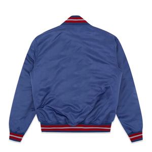 Premium Satin Bomber Varsity Jacket OEM Ropa de abrigo de béisbol personalizada para hombres Mujeres Unisex Fashion Look Varsity Jacket - Product Image 5