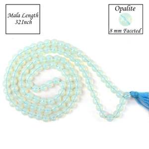 Stone Mala Opalite Beads <b>Healing</b> Natural Mala <b>Crystal</b> <b>Necklace</b> Beads 108 Natural Gemstone <b>Crystal</b> Mala Wholesalers - Product Image 3