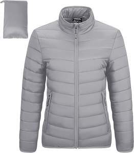 Veste matelassée grande taille pour femmes en couleur unie 100% polyester Blouson aviateur pour femmes de haute qualité - Product Image 4