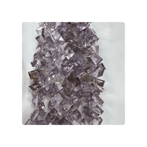 Piedra preciosa de cuarzo ametrino Natural de calidad superior, forma de Briolette elegante, cuentas facetadas de tamaño aproximado de 6-8MM para la fabricación de joyas - Product Image 1