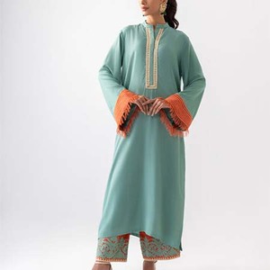 เสื้อผู้หญิงคุณภาพพรีเมียมแบบลำลอง ดีไซน์ปักลายติดกระดุม ชุด 3 ชิ้น ระบายอากาศได้ดี บริการ OEM เปิดจองล่วงหน้า - Product Image 6