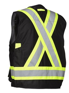 Chaleco fluorescente ligero para trabajo chaleco reflectante para Seguridad vial e industrial Chaleco con cinta reflectante fabricado en Pakistán. - Product Image 2