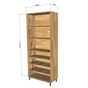 Meuble à chaussures minimaliste à 4 niveaux avec structure en bois de caoutchouc et pieds en fer thermolaqué KG68025 - Product Image 6