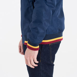 Vestes décontractées pour hommes personnalisées de haute qualité pour l'automne hiver blouson bombardier en toile de couleur unie avec col montant et broderie - Product Image 4