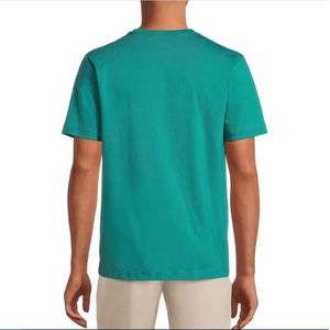 T-shirt d'été à col rond pour hommes de haute qualité Logo personnalisé conçu uni surdimensionné à manches courtes pas cher prix tissu tricoté formel - Product Image 3