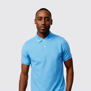 T-shirts de golf décontractés unis pour hommes Polo 100% coton brodé Polo personnalisé T-shirt polo avec logo - Product Image 2