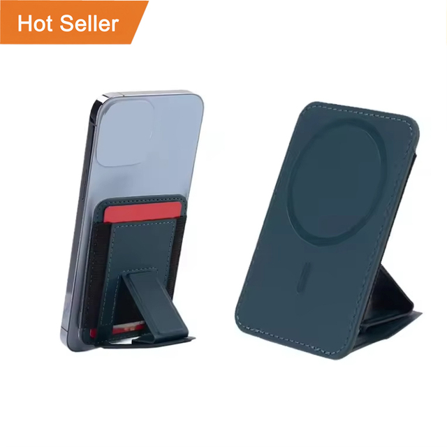 Magnetic Back Card Holder Wallet Fashionable PU Leather Phone Wallet with Integrated Phone Stand and Card Slot
