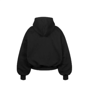 เสื้อฮู้ดดี้ผ้าฝ้ายคุณภาพสูง 100% สไตล์ลำลอง ทรงโอเวอร์ไซส์ สีพื้นเรียบง่าย สำหรับผู้ชาย แบบไหล่ตก - Product Image 2