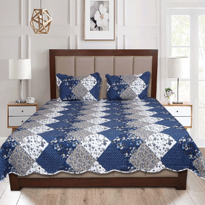 100% Organic Cotton <b>king</b> <b>Size</b> Floral Fully Cover Modern Style Quilted Wholesale Tradition Patch Work GOTS Certificate <b>Bedspread</b> - Product Image 2