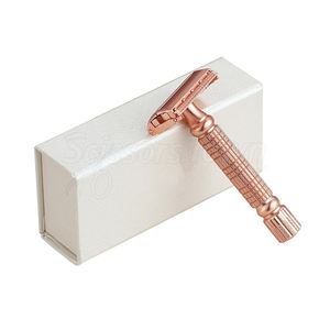 Maquinilla de afeitar de seguridad de doble filo de acero inoxidable con diseño ajustable para una piel suave y una rutina de afeitado suave - Product Image 4