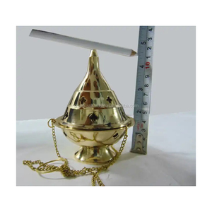 เครื่องพ่นธูปทองเหลืองพร้อมโซ่สำหรับแขวนเครื่องหอมอโรมารุ่นใหม่ - Product Image 4