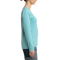 Camisetas Vintage para mujer con estampado de logotipo personalizado informal multicolor, ropa informal de manga larga para mujer, camisetas personalizadas