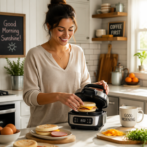 Máquina de Desayuno 3 en 1 Silver Crest, <span class=keywords><strong>Tostadora</strong></span> Multifunción, Máquina para Hacer <span class=keywords><strong>Pan</strong></span>, Electrodoméstico para el Hogar, Regalo, Control Mecánico - Product Image 6