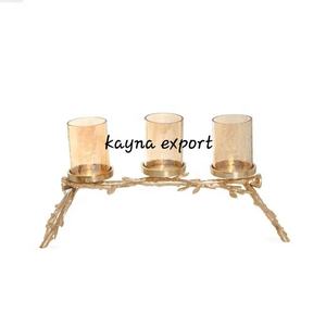 Bougeoir votif décoratif en métal design vintage enduit de poudre noire mate pour la décoration de la maison - Product Image 3