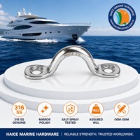 Œil de fixation en acier inoxydable 316 pour bimini marin, 6*60mm, sangle d'attache, boucle de pont, accessoires de quincaillerie pour yacht et bateau