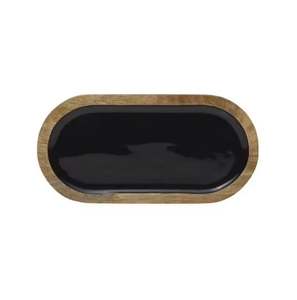 Plateau de service idéal pour la maison, la cuisine, les fêtes, les mariages et la décoration festive, plateau de service ovale avec émail coloré pour les aliments et les fruits - Product Image 5