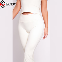 Ensembles de yoga et de sport pour femmes sur mesure en gros, qualité supérieure, 100% coton, vêtements de sport sans couture, ensemble de fitness uni pour la salle de sport