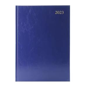 2023 A4 Blue Leather Cover Notebook and Diary Planner <b>Gift</b> Set High Quality Customized Logo Printed 100 Sheets - Product Image 1