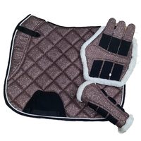 Tapis de selle CST 219 S-box Glitter pour dressage et saut d'obstacles, tapis de selle pour cheval, équipement équestre, logo personnalisé, 100% coton, couleur personnalisée