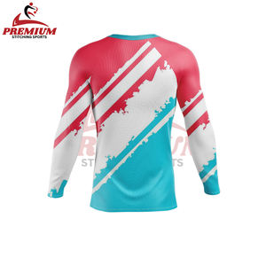 Camisa de baño de protección solar anti UV personalizada de manga larga Rashguard de compresión Rash Guard con diseño gráfico Baselayer - Product Image 2