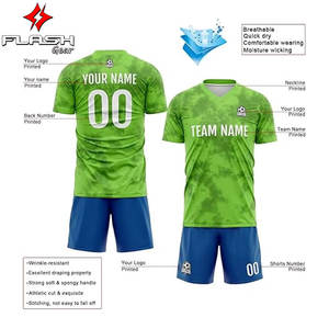 Camiseta de Fútbol Personalizada para Equipos, Unisex para Adultos, 100% Poliéster, Transpirable, Cómoda, Duradera, Elegante, Cuello en V, Manga Corta - Product Image 2