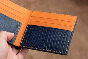 Cartera de Cuero de Cocodrilo 100% Hecha a Mano para Hombre, Cartera de Lujo, Tarjetero de Cuero - Product Image 3