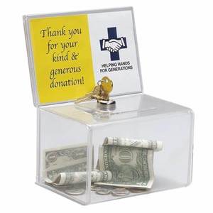 Boîte de donation en acrylique sécurisée 2025 avec serrure Design élégant pour événements, collectes de fonds et œuvres de bienfaisance - Product Image 6