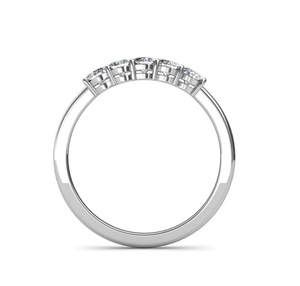 10K Gold Lab Grown Round Cut Diamond Wedding Band Joyas de oro blanco para mujeres Anillo de compromiso Regalo para ella - Product Image 5