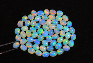 Gema de Ópalo Etíope Genuino, Tamaño 7x5mm, Forma Ovalada, Welo, Brillante, Arcoíris, Gemas de Ópalo Etíope - Product Image 5