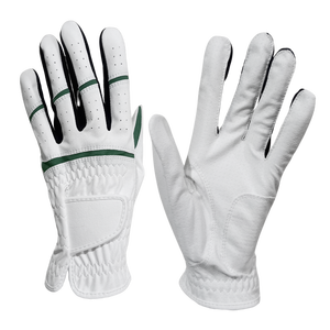 High Quality Custom Men's Women's Sheepskin Golf <b>Gloves</b> <b>Touchscreen</b> Compatible Adjustable Wrist Strap Mesh Breathable Left Right - Product Image 1