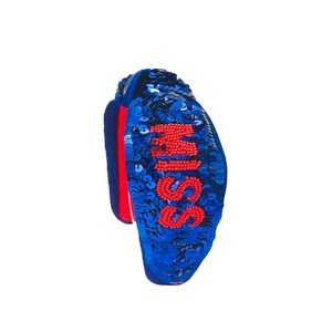 Obsessed Sequence Fully <b>Sequin</b> <b>Headband</b> for Girls Game Day Embellished Top Knotted Hair Accessories India Designed <b>Headband</b> - Product Image 4