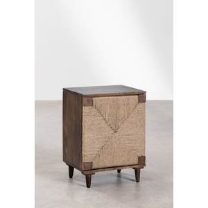 Mesita de noche de madera de mango y yute Evans - Product Image 1