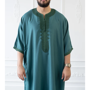 Thobe marocain pour hommes Vente en gros Usine de vêtements musulmans Robe à manches longues de haute qualité Nouveau style - Product Image 6